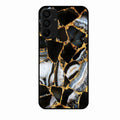Black Gold Marble Glass Phone Case for Samsung Galaxy M15 5G
