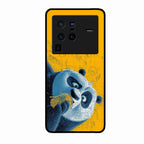 Cute Panda Sketch Premium Glass Phone Case for Vivo X80 Pro 5G