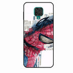 Red Blue Web Hero Glass Phone Cover for Redmi Note 9 Pro Max