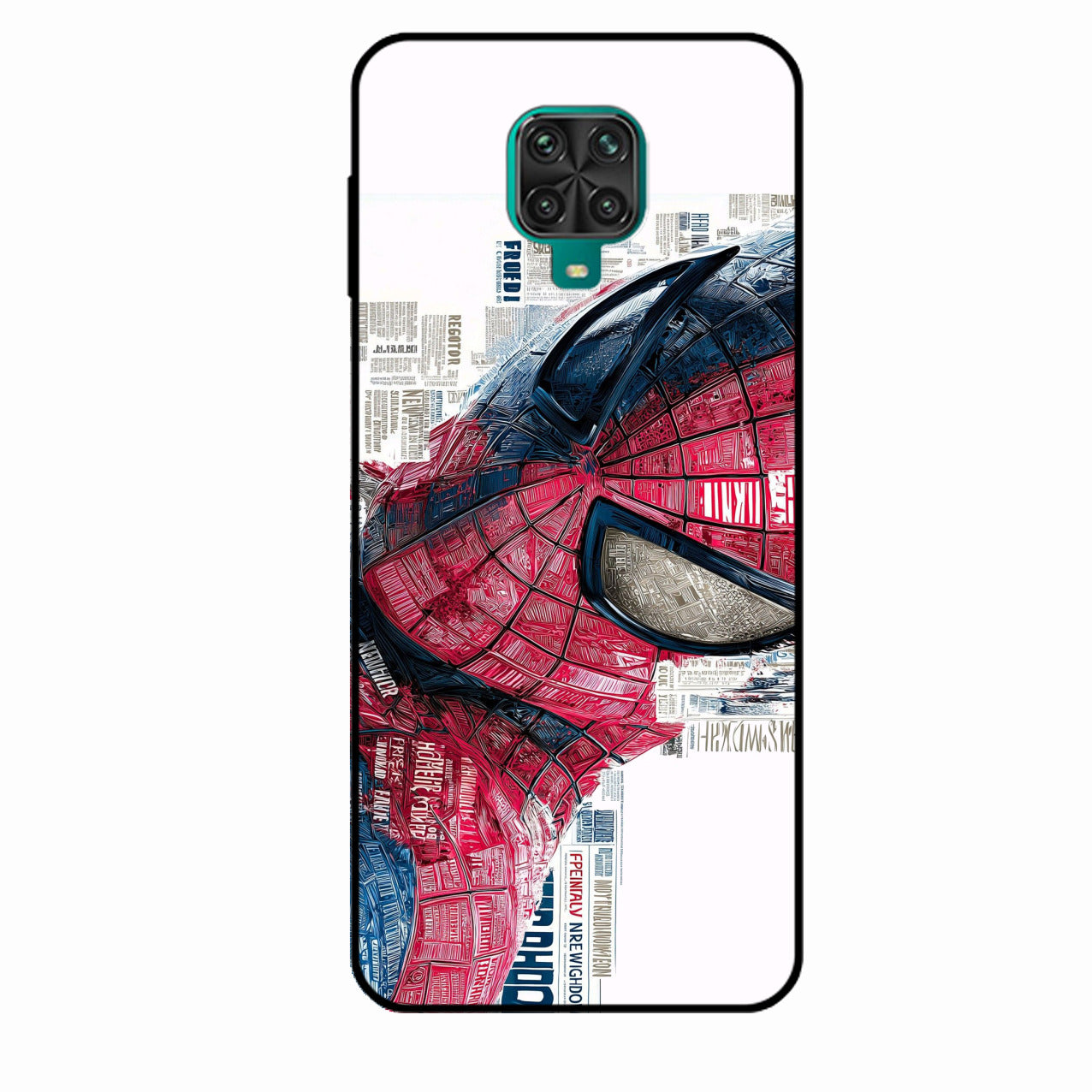 Red Blue Web Hero Glass Phone Cover for Redmi Note 9 Pro Max