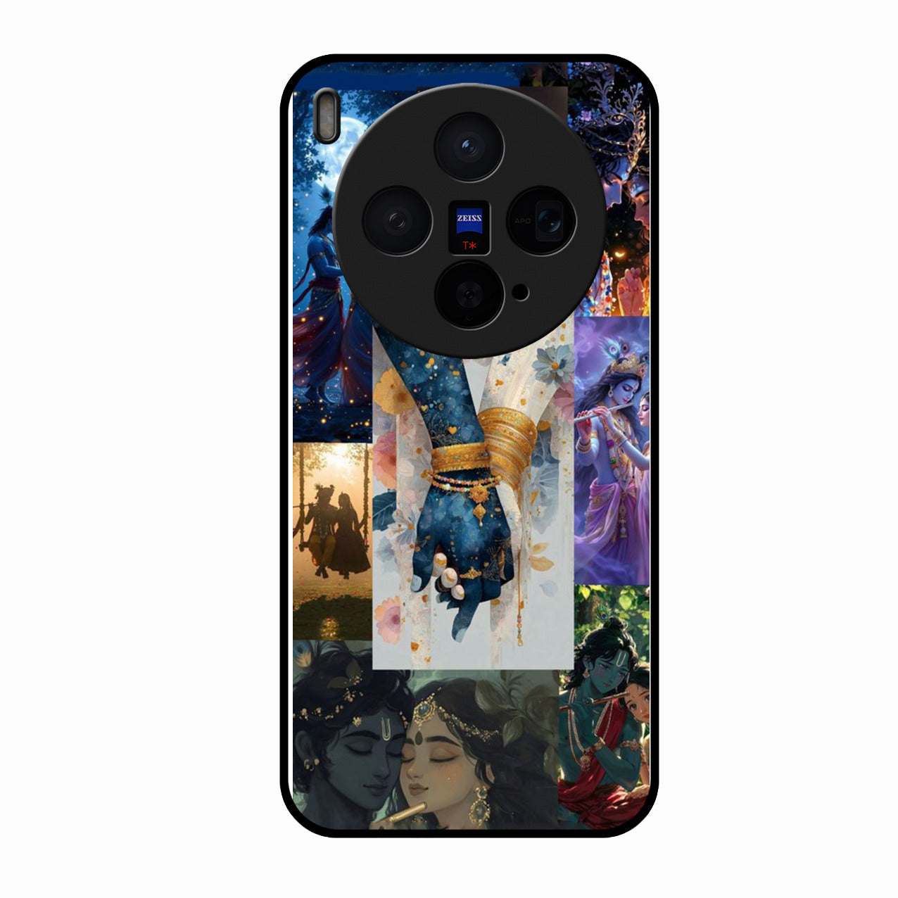 Eternal Radha Krishna Love Glass Phone Case for Samsung Galaxy S25 5G