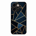 Midnight Gold Geometric Premium Glass Phone Case for Oppo Reno 15 Pro 5G
