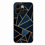 Midnight Gold Geometric Premium Glass Phone Case for Oppo Reno 15 Pro 5G