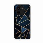 Midnight Gold Geometric Premium Glass Phone Case for iQOO Z9X 5G