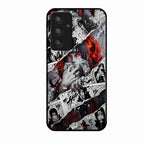 Itachi Uchiha Manga Collage Glass Phone Case for Samsung Galaxy A54 5G