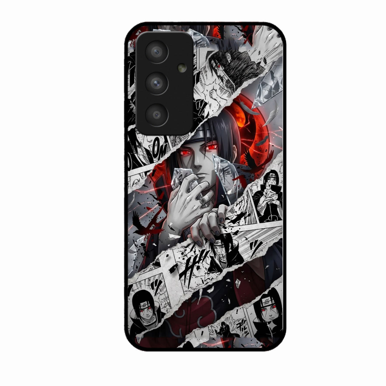 Itachi Uchiha Manga Collage Glass Phone Case for Samsung Galaxy A54 5G