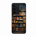 Colorful Bookshelf Art Glass Case Cover for Realme C75 5G