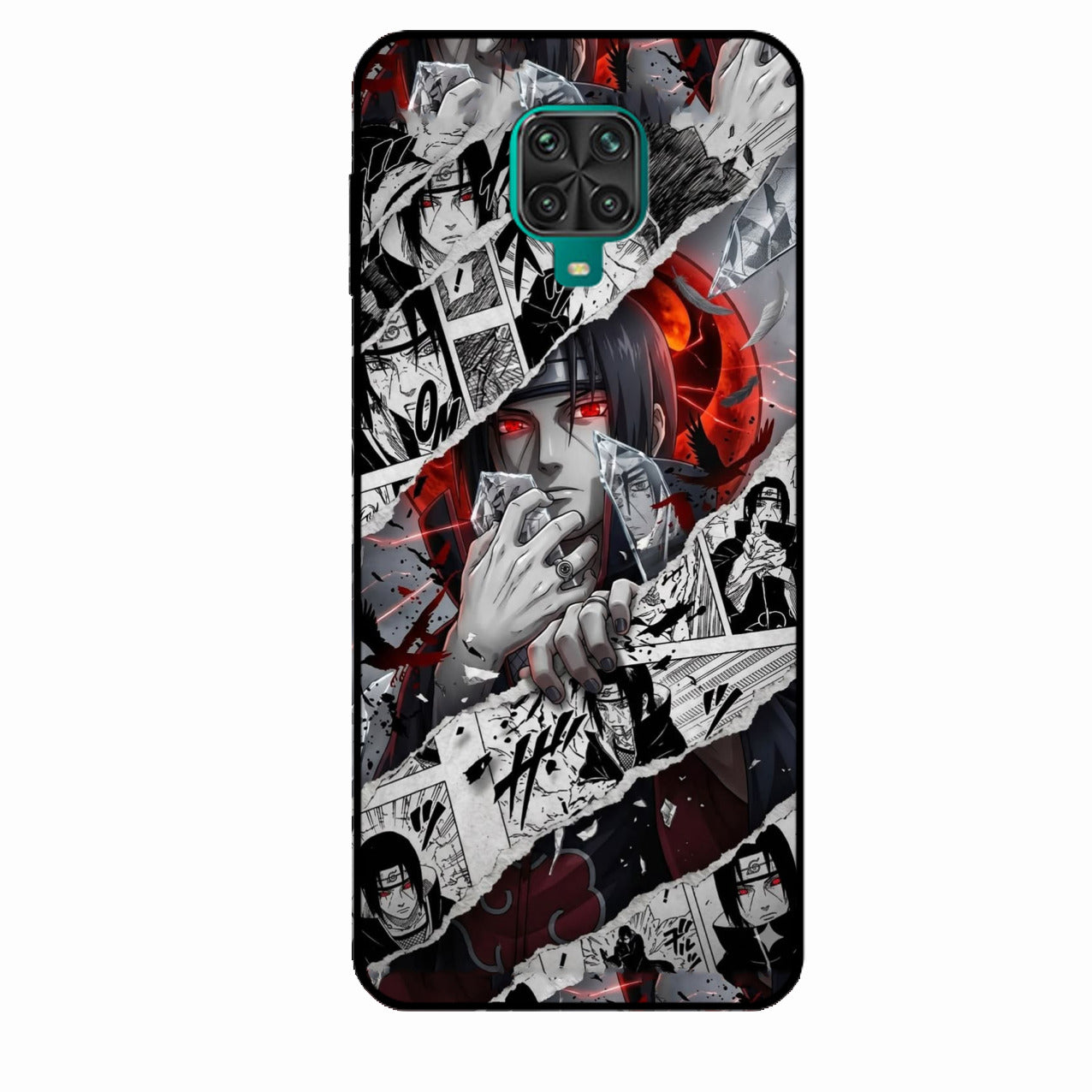 Itachi Uchiha Manga Collage Glass Phone Case for Redmi Note 10 Lite