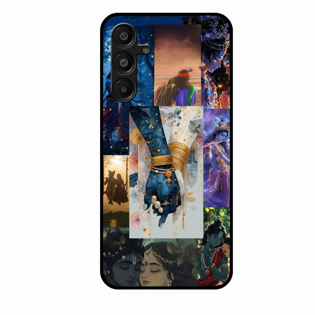 Eternal Radha Krishna Love Glass Phone Case for Oppo Find X9 5G