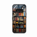 Colorful Bookshelf Art Glass Case Cover for Nothing Phone 2a Plus