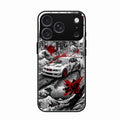 Japanese Wave Drift Racing Premium Glass Phone Case for iPhone 17 Pro Max