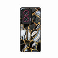 Black Gold Marble Glass Phone Case for Motorola G85 5G