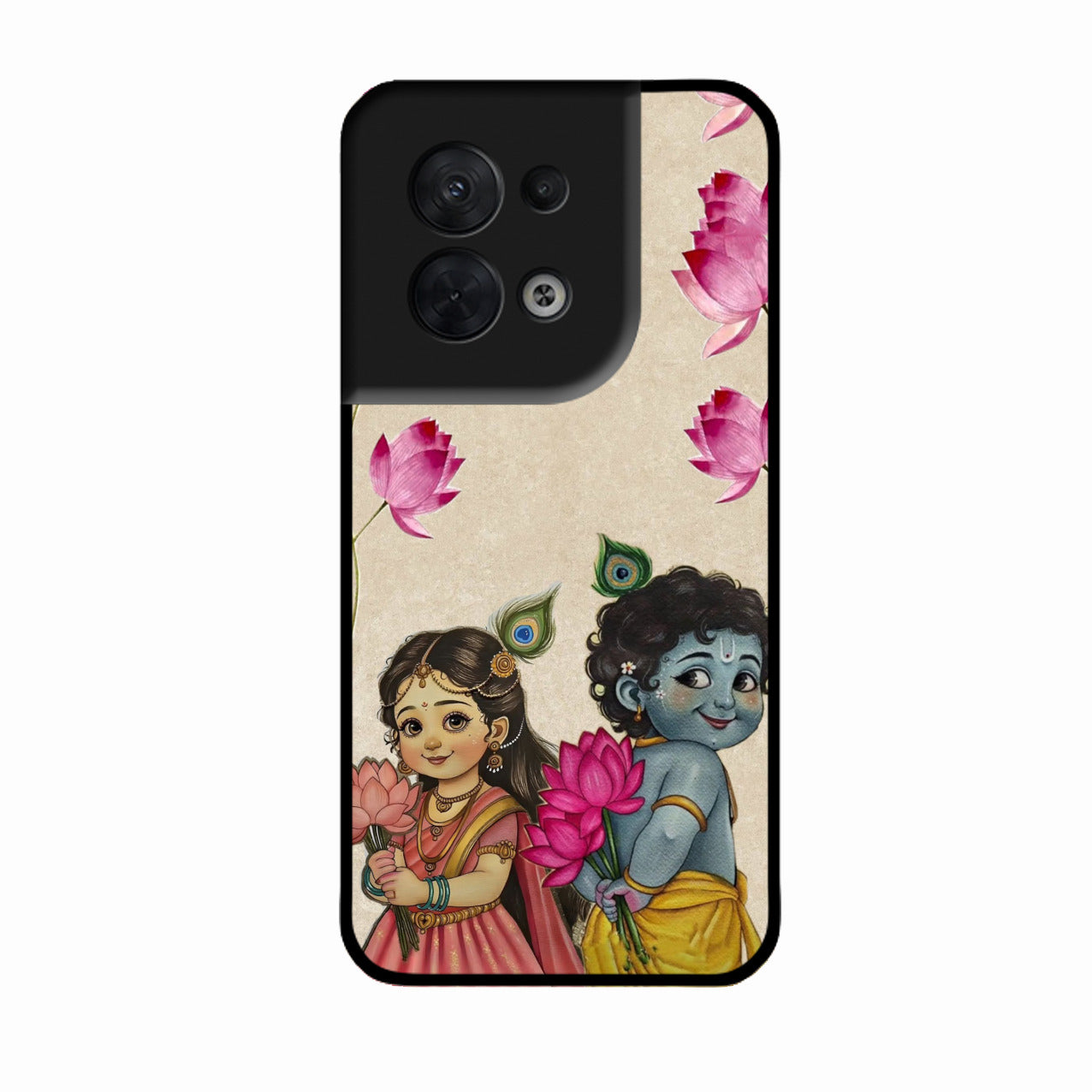 Krishna Eternal Lotus Glass Case for Oppo Reno 8 5G