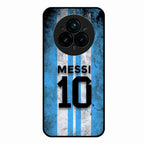 Blue Stripes Number 10 Football Glass Phone Case for Realme 14 Pro Plus 5G