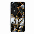 Black Gold Marble Glass Phone Case for Vivo V40E 5G