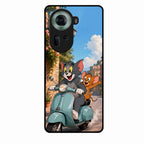 Cartoon Scooter Adventure Premium Glass Phone Case for Oppo Reno 11 5G