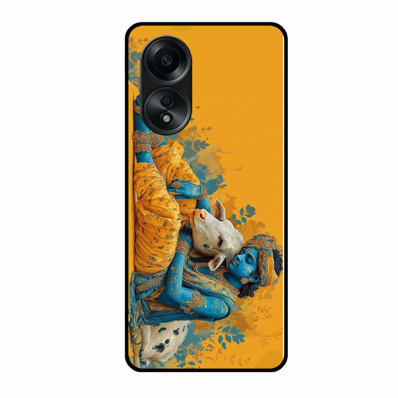 Divine Krishna Gopal Premium Glass Phone Case for Oppo A58