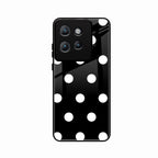 Classic Polka Dot Glass Phone Case for Motorola Edge 50