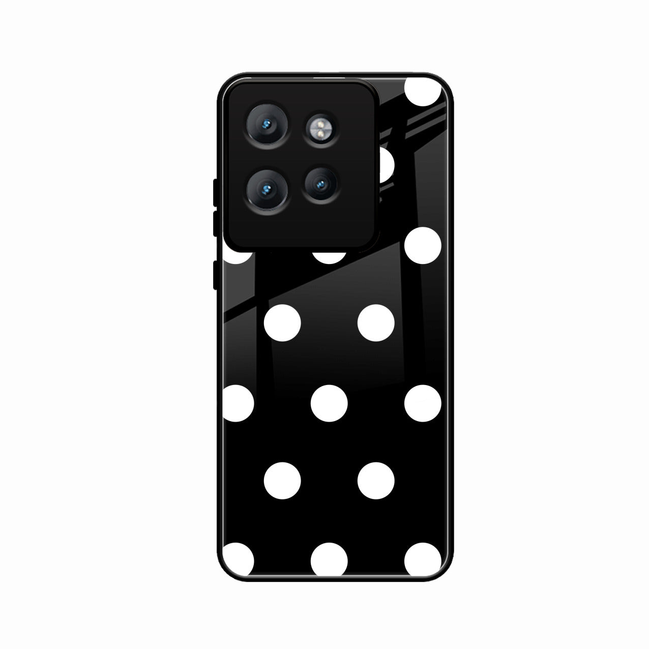 Classic Polka Dot Glass Phone Case for Motorola Edge 50