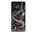 Midnight Dragon Glass Phone Case for Samsung Galaxy F55 5G
