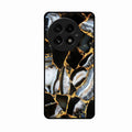 Black Gold Marble Glass Phone Case for Oneplus 13 5G
