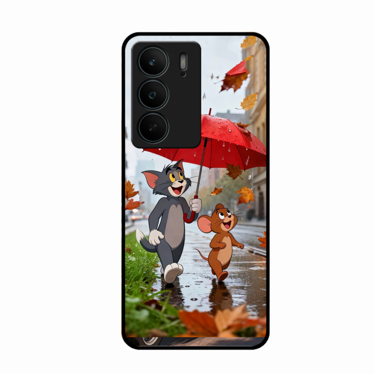Rainy Day Cartoon Glass Phone Case for Realme C75 5G
