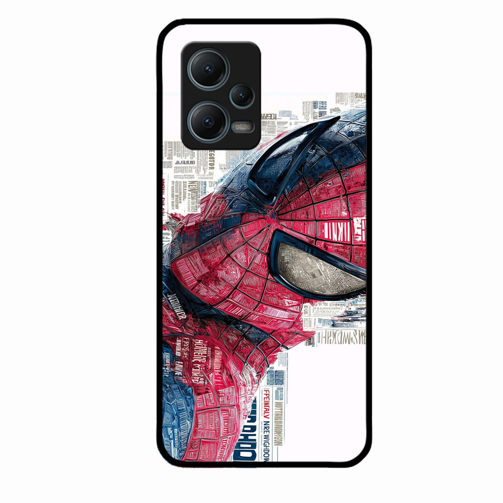 Red Blue Web Hero Glass Phone Cover for Redmi Note 12 5G - ShopOnCliQ