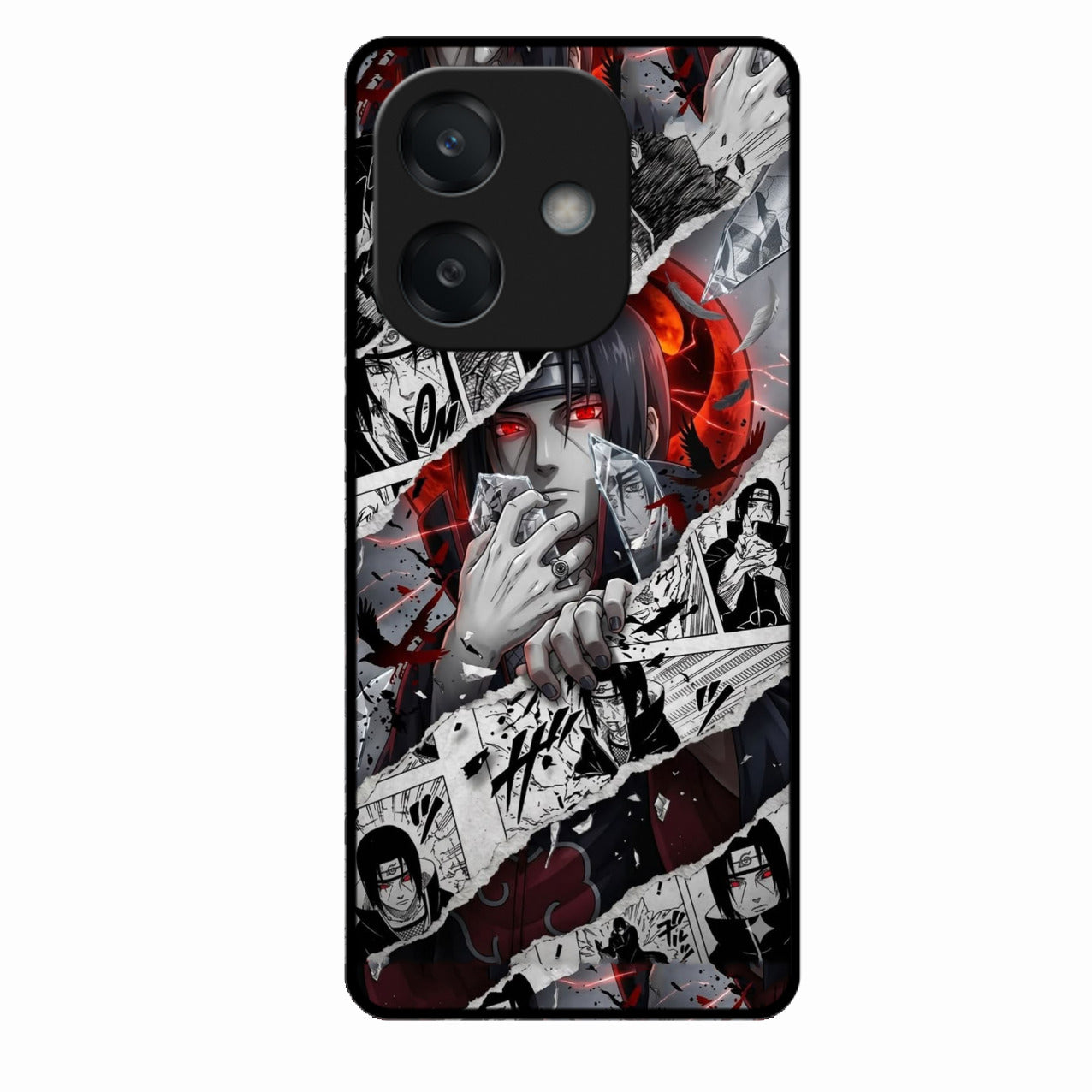 Itachi Uchiha Manga Collage Glass Phone Case for Oppo A3X 5G