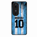 Blue Stripes Number 10 Football Glass Phone Case for Vivo V40 5G