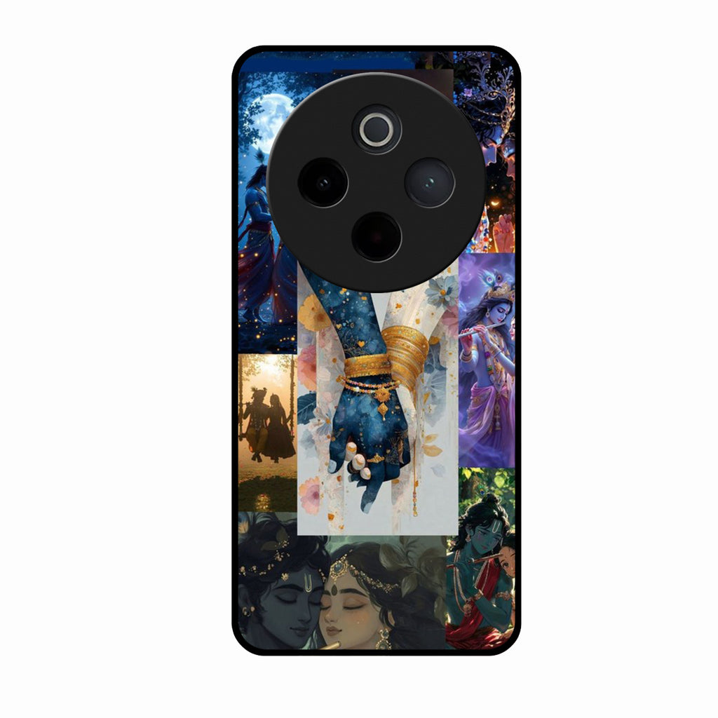 Eternal Radha Krishna Love Glass Phone Case for Redmi Note 11 Pro Plus 5G