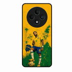 Golden Striker Glass Phone Case for Oppo F27 5G