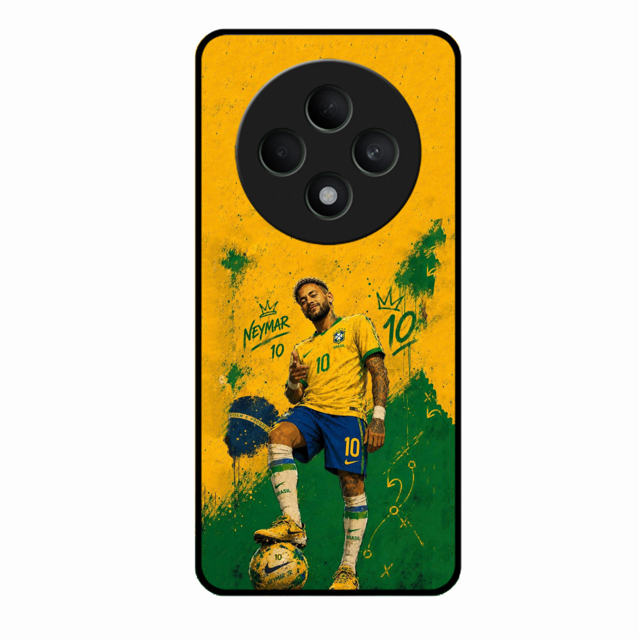 Golden Striker Glass Phone Case for Oppo F27 5G