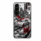 Japanese Wave Drift Racing Premium Glass Phone Case for Samsung Galaxy S23 5G