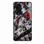 Itachi Uchiha Manga Collage Glass Phone Case for Oppo Reno 8T 5G