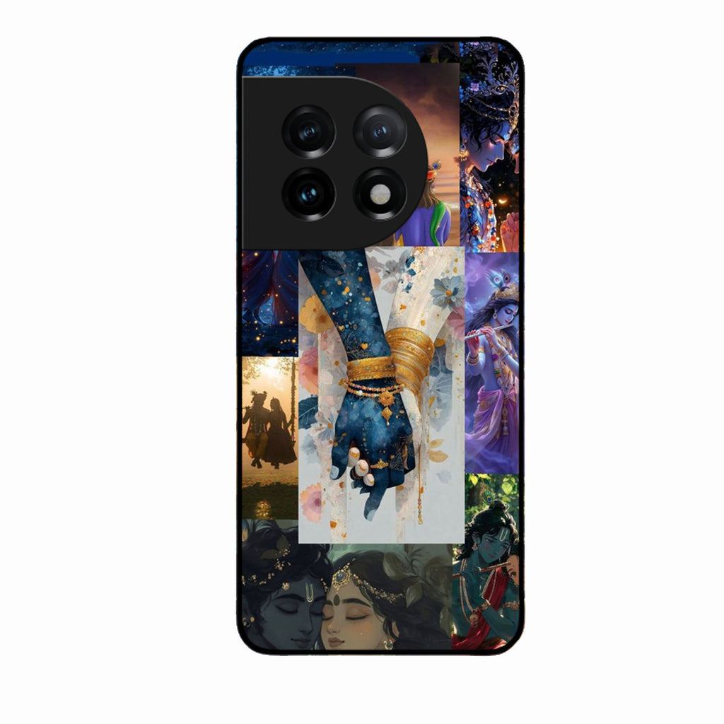 Eternal Radha Krishna Love Glass Phone Case for Oneplus 11 5G