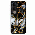 Black Gold Marble Glass Phone Case for Vivo Y400 Pro 5G