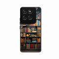Colorful Bookshelf Art Glass Case Cover for Motorola Edge 60 Pro 5G