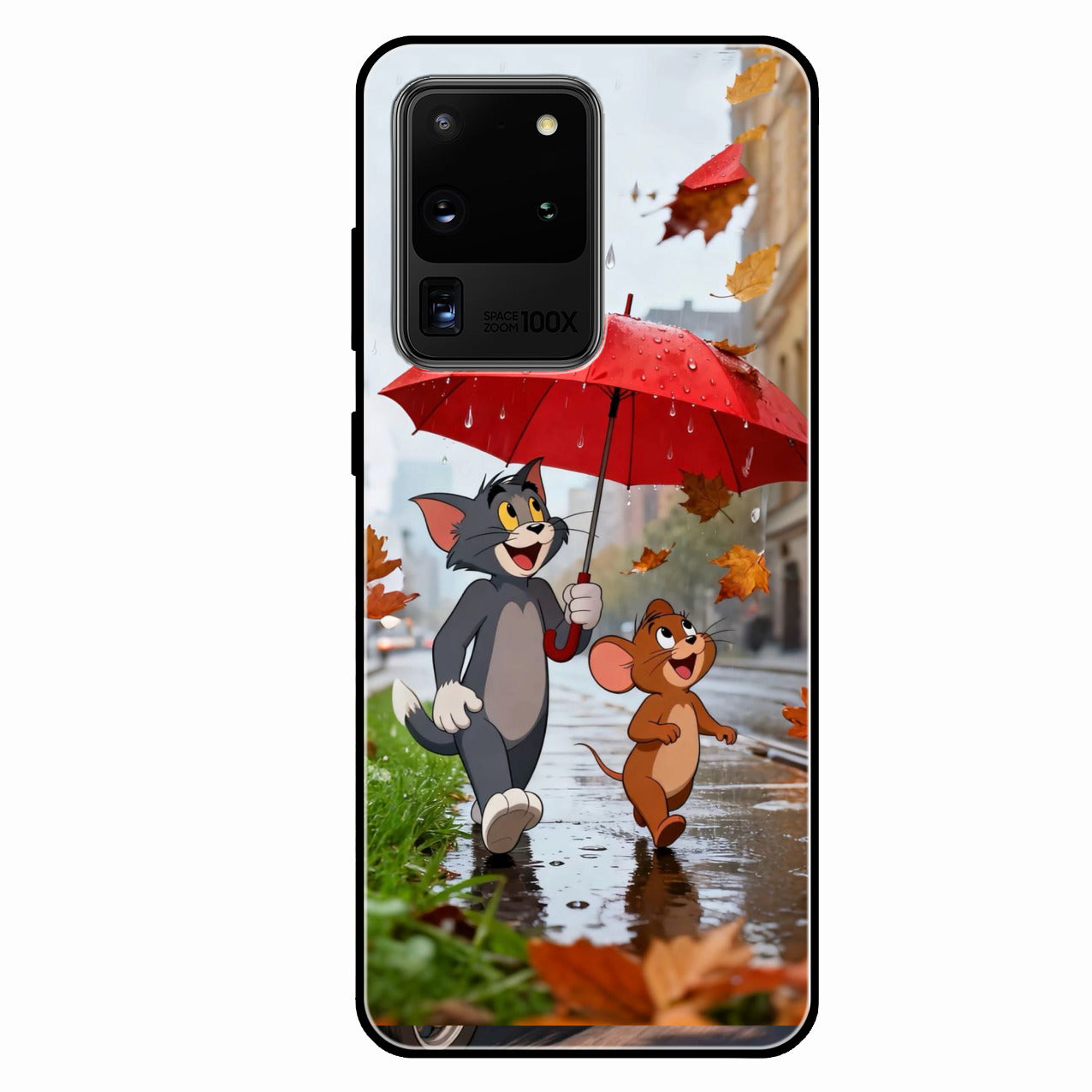 Rainy Day Cartoon Glass Phone Case for Samsung Galaxy S20 Ultra