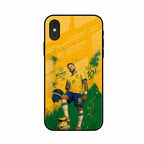 Golden Striker Glass Phone Case for iPhone XS