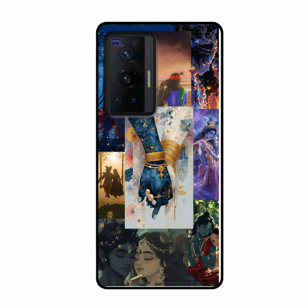Eternal Radha Krishna Love Glass Phone Case for Vivo T3 Pro 5G