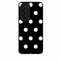 Classic Polka Dot Glass Phone Case for Oppo Reno 12 Pro 5G