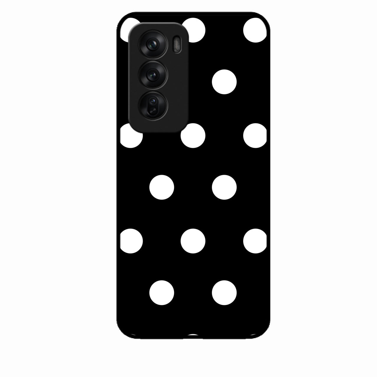 Classic Polka Dot Glass Phone Case for Oppo Reno 12 Pro 5G