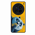 Cute Panda Sketch Premium Glass Phone Case for Vivo X200 Pro 5G