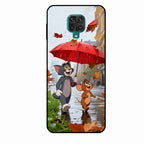 Rainy Day Cartoon Glass Phone Case for Redmi Note 9 Pro
