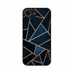 Midnight Gold Geometric Premium Glass Phone Case for iPhone 16e