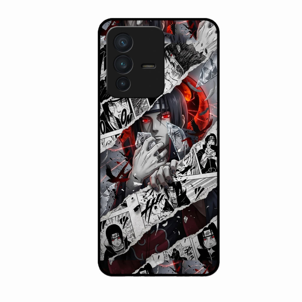 Itachi Uchiha Manga Collage Glass Phone Case for Vivo V23 5G