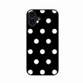 Classic Polka Dot Glass Phone Case for iPhone 16 Plus