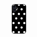 Classic Polka Dot Glass Phone Case for iPhone 16 Plus