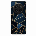 Midnight Gold Geometric Premium Glass Phone Case for Realme 12 Pro Plus 5G