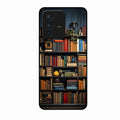 Colorful Bookshelf Art Glass Case Cover for Vivo V23 5G